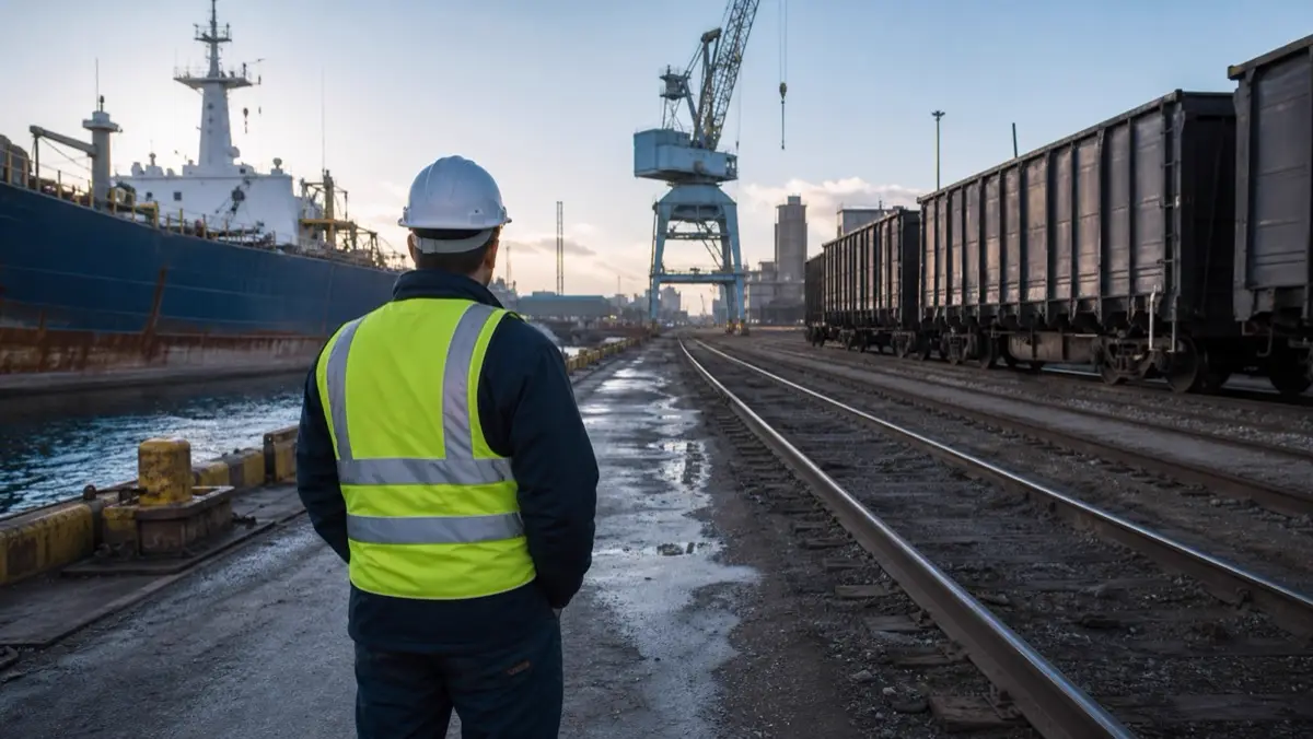 Industrial workplace representing maritime and railroad claims